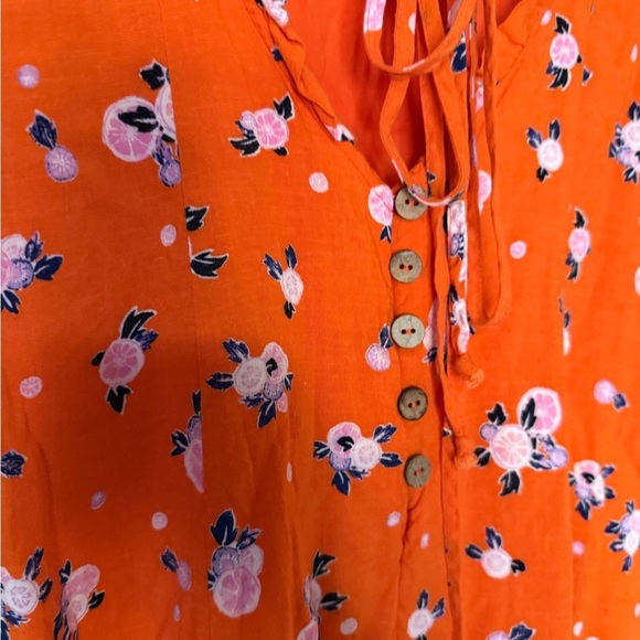 Free People Like A Lady Mini Dress Orange Combo - Picture 10 of 13